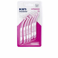 Tarpdančių šepetėlis Kin Ultramicro 0.6 mm, 6 vnt. kaina ir informacija | Dantų šepetėliai, pastos | pigu.lt