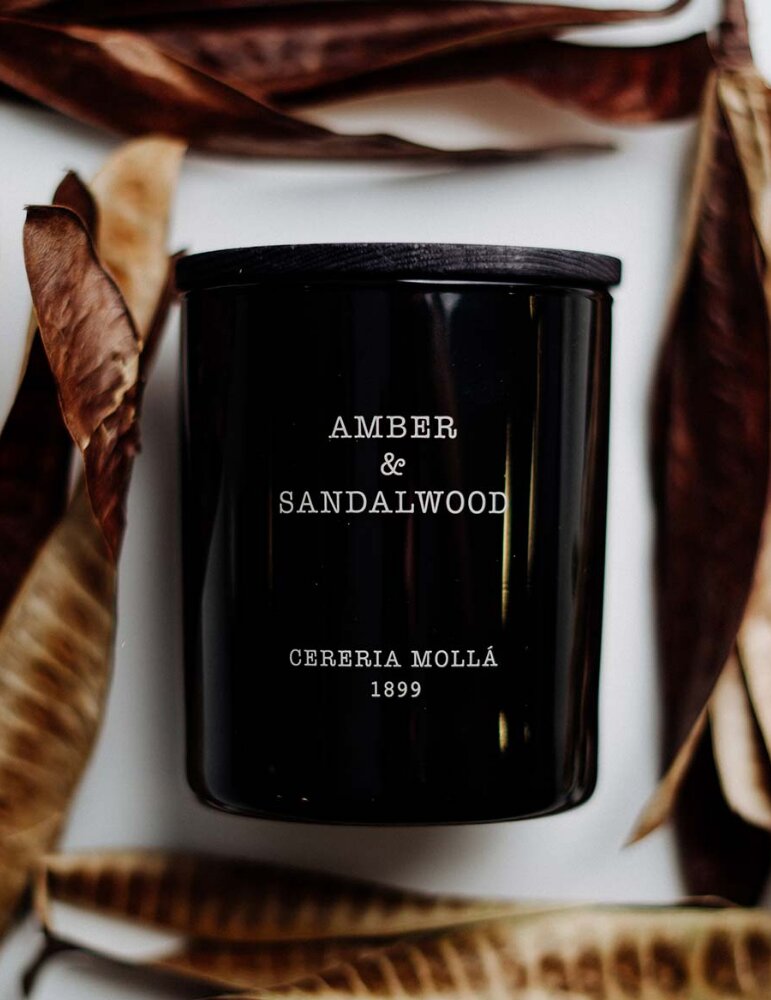 Cereria Mollá kvapioji žvakė Amber & Sandalwood цена и информация | Žvakės, Žvakidės | pigu.lt