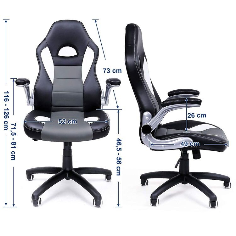 Vadovo kėdė su reguliuojamais porankiais SONGMICS OBG28G kaina ir informacija | Biuro kėdės | pigu.lt
