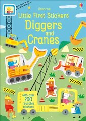 Little First Stickers Diggers and Cranes цена и информация | Книги для малышей | pigu.lt