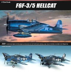 Klijuojamas modelis Academy F6F-3/5 Hellcat, 1 vnt kaina ir informacija | Klijuojami modeliai | pigu.lt