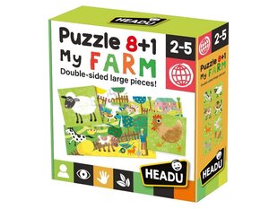 Dėlionė Headu 8+1 Farm kaina ir informacija | Dėlionės (puzzle) | pigu.lt