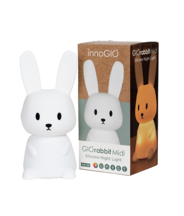 Silikoninė naktinė lemputė InnoGIO Midi Rabbit, GIO-136 kaina ir informacija | Saugos varteliai, apsaugos | pigu.lt