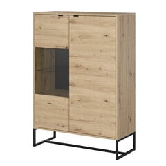 Витрина AKL Furniture Amber AWT93, коричневая цена и информация | Витрины, серванты | pigu.lt