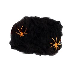 Helovyno dekoracija tinklas juodas 60 gramų, 2 vorai oranžiniai kaina ir informacija | Dekoracijos šventėms | pigu.lt