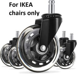 Ratukai IKEA biuro kėdėms, 5 vnt. kaina ir informacija | Ratukai baldams | pigu.lt