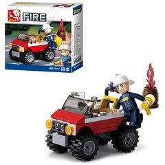 Konstruktorius - gaisrinės automobilis - Sluban , 58 det. kaina ir informacija | Konstruktoriai ir kaladėlės | pigu.lt