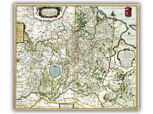 Картина Карта Великого княжества Литовского (1684), 60x50 см цена и информация | Репродукции, картины | pigu.lt