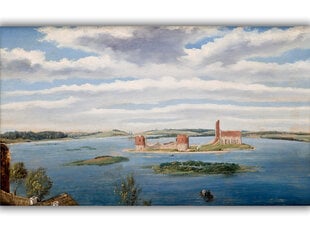 Reprodukcija Trakų pilies griuvėsiai (Galvės ežeras) (1853) (Wincenty Dmochowski), 60x30 cm kaina ir informacija | Reprodukcijos, paveikslai | pigu.lt