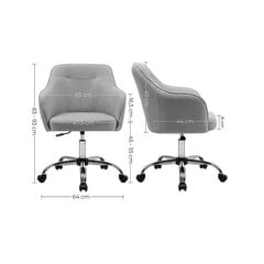 Biuro kėdė SONGMICS OBG019G02, šviesiai pilka kaina ir informacija | Biuro kėdės | pigu.lt