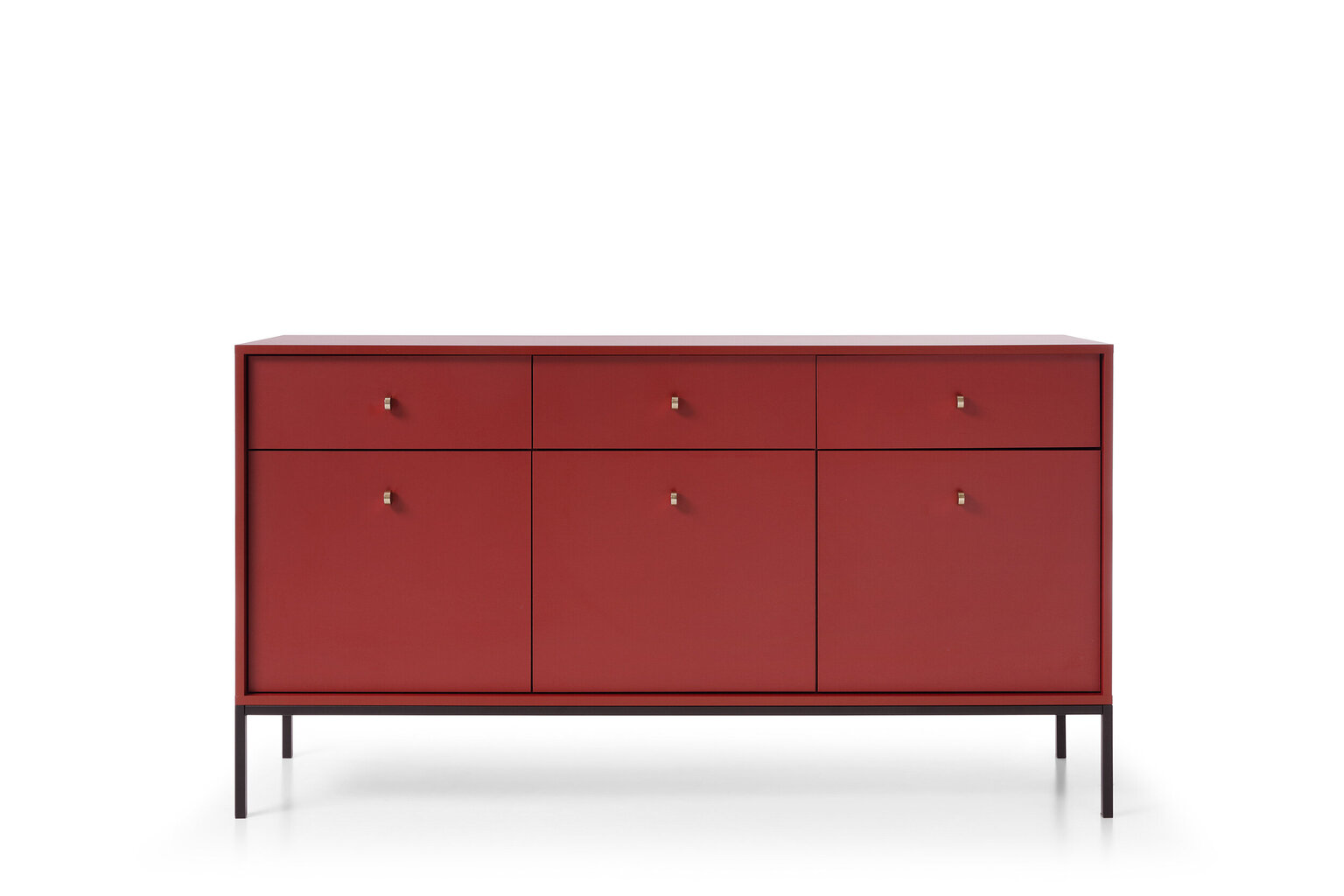 Komoda AKL Furniture Mono MKSZ154, raudona kaina ir informacija | Komodos | pigu.lt