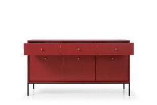 Komoda AKL Furniture Mono MKSZ154, raudona kaina ir informacija | Komodos | pigu.lt