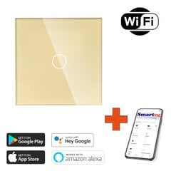Jutiklio jungiklis Smarteg 1 Gang Wi-Fi kaina ir informacija | Elektros jungikliai, rozetės | pigu.lt