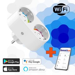 Умная Wi-Fi двойная розетка цена и информация | Выключатели, розетки | pigu.lt