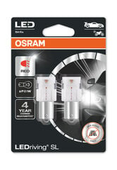 Osram raudonos LED lemputės, P21W, 7506DRP-02B цена и информация | Автомобильные лампочки | pigu.lt