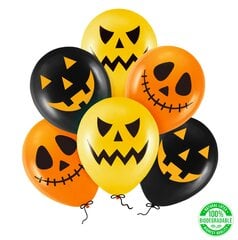 Helovino balionai - moliūgai, įvairių sp., 30cm, 6vnt kaina ir informacija | Balionai | pigu.lt