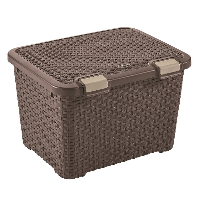 Curver Rattan Style dėžė daiktams, 50x45x32,5 cm цена и информация | Daiktadėžės | pigu.lt