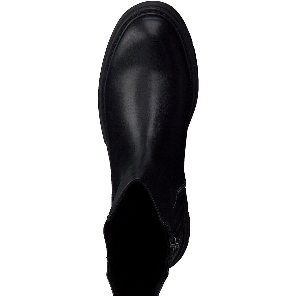Ilgaauliai batai moterims Marco Tozzi 2-25848, juodi цена и информация | Aulinukai, ilgaauliai batai moterims | pigu.lt