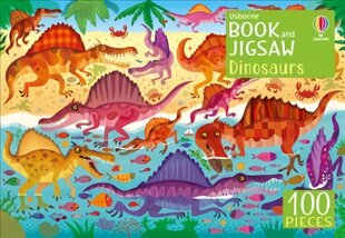 Usborne Book and Jigsaw Dinosaurs UK 2017 kaina ir informacija | Knygos paaugliams ir jaunimui | pigu.lt