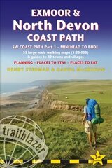 Exmoor & North Devon Coast Path, South-West-Coast Path Part 1: Minehead to Bude (Trailblazer British Walking Guide): Practical walking guide with 55 large-scale walking maps (1:20,000) and guides to 30 towns and villages - planning, places to stay, places цена и информация | Путеводители, путешествия | pigu.lt