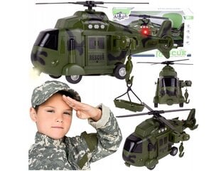 Malūnsparnis karinis, sraigtasparnis su garsais ir šviesomis, 1:16 kaina ir informacija | Žaislai berniukams | pigu.lt