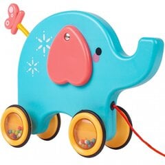 Tempiamas drambliukas, padeda mokytis vaikščioti, su virvute kaina ir informacija | Žaislai kūdikiams | pigu.lt