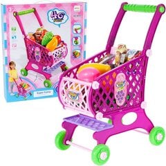 Pirkinių vežimėlis su prekėmis, rožinis kaina ir informacija | Lavinamieji žaislai | pigu.lt