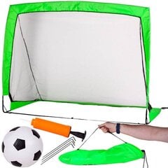 Futbolo vartai sulankstomi, 120x90cm., Malplay, žalia ir oranžinė spalva kaina ir informacija | Lavinamieji žaislai | pigu.lt