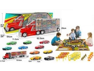 Vilkikas su mašinėlėmis ir trasa, 30 dalių kaina ir informacija | Žaislai berniukams | pigu.lt