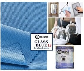 Cisne Glass Blue mikropluošto šluostės blizginimui, 12 vnt. цена и информация | Инвентарь для уборки и принадлежности | pigu.lt