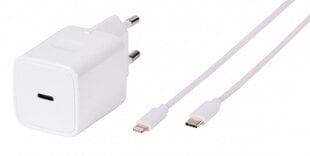 Зарядное устройство VIVANCO USB Type C / Lightning для Apple, 20Вт цена и информация | Зарядные устройства для телефонов | pigu.lt
