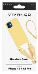 Защитный чехол VIVANCO Silicone Protective Cover with Carabiner and Neck Strap для iPhone 12, iPhone 12 Pro цена и информация | Чехлы для телефонов | pigu.lt