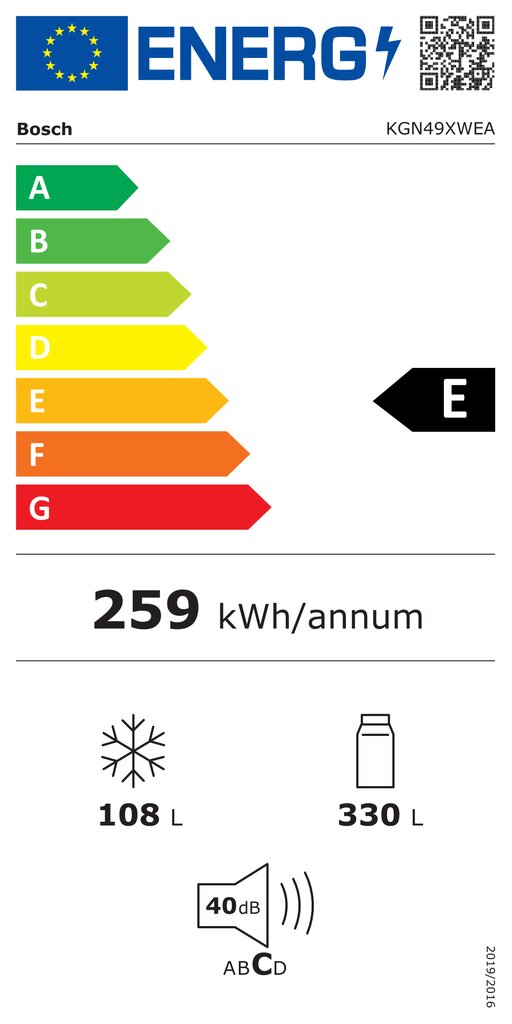 Bosch KGN49XWEA kaina ir informacija | Šaldytuvai | pigu.lt