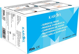 Karofi-Cardboard vienakrtinės kaukės, 50 vnt. kaina ir informacija | Pirmoji pagalba | pigu.lt