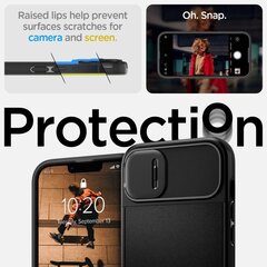 Spigen Optik Armor iPhone 14 Black kaina ir informacija | Telefono dėklai | pigu.lt