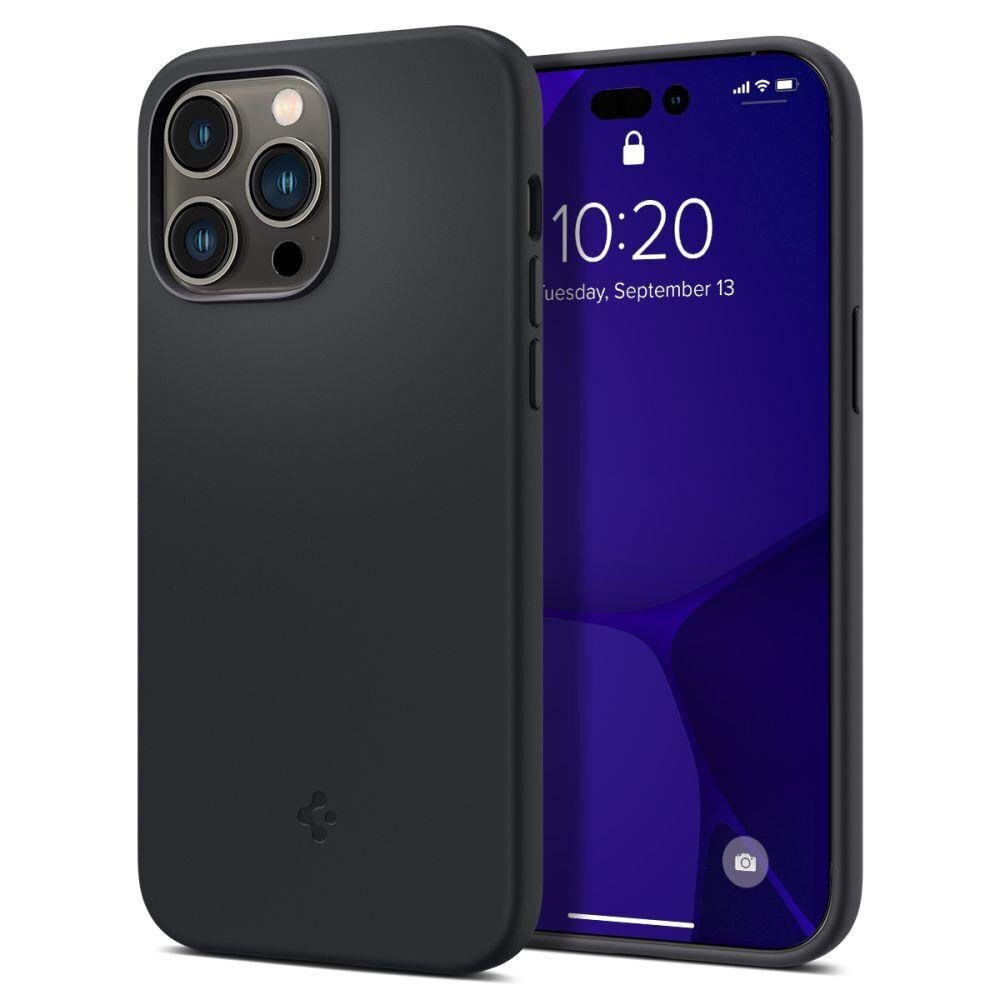 Spigen Silicone Fit iPhone 14 Pro Max Black kaina ir informacija | Telefono dėklai | pigu.lt