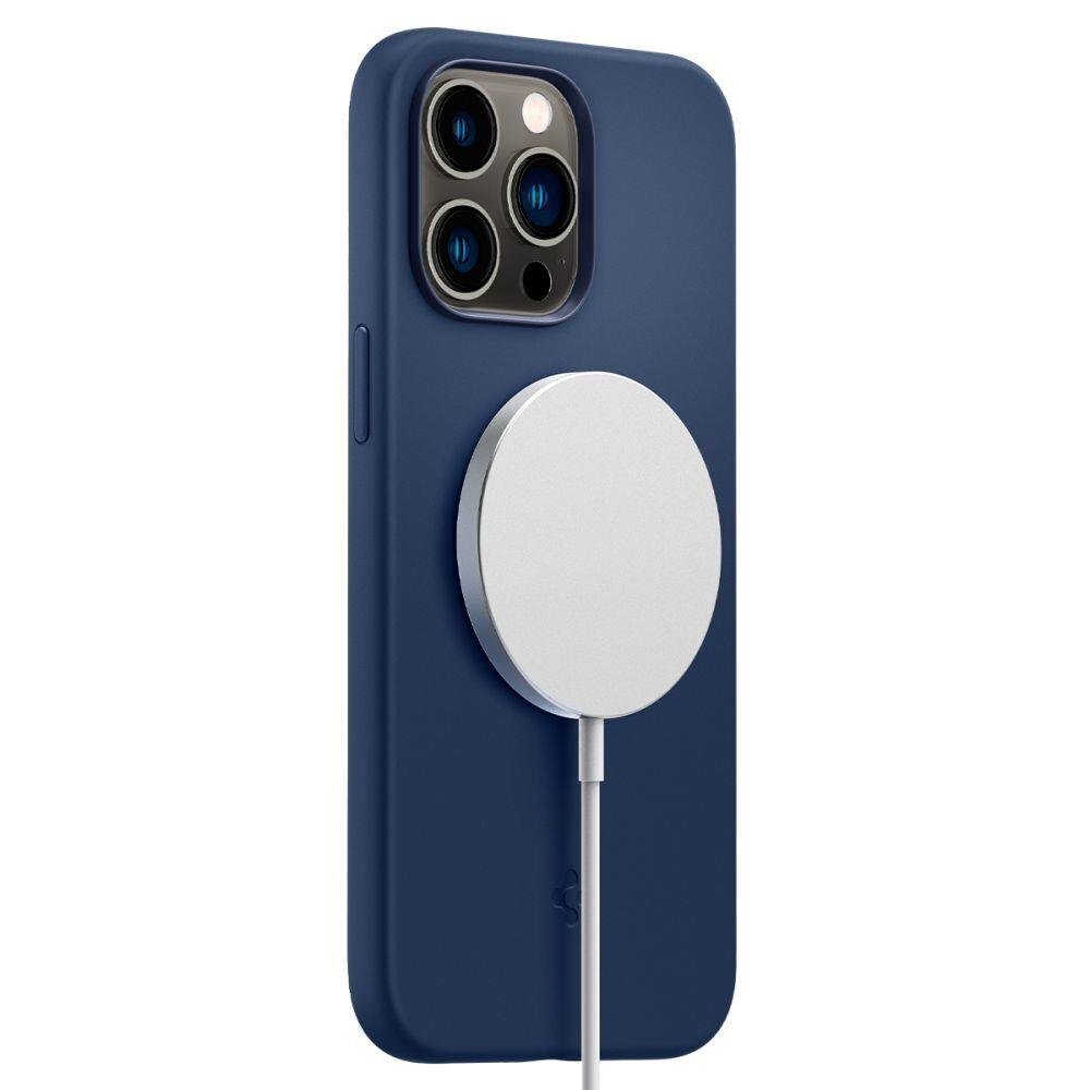 Spigen Silicone Fit iPhone 14 Pro Blue kaina ir informacija | Telefono dėklai | pigu.lt