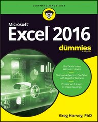 Excel 2016 For Dummies цена и информация | Книги по экономике | pigu.lt