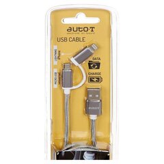 Bigbuy Tech USB į mikro USB ir "lightning" tipo jungtį Auto-T kaina ir informacija | Laidai telefonams | pigu.lt