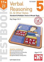 11plus Verbal Reasoning Year 5-7 GL & Other Styles Testbook 5: Standard & Multiple-choice 6 Minute Tests цена и информация | Книги для подростков  | pigu.lt