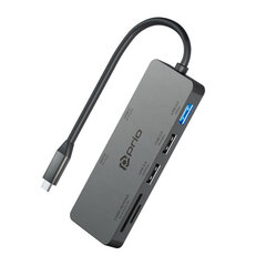 prio 7 in 1 daugiaportis USB C adapteris kaina ir informacija | Adapteriai, USB šakotuvai | pigu.lt
