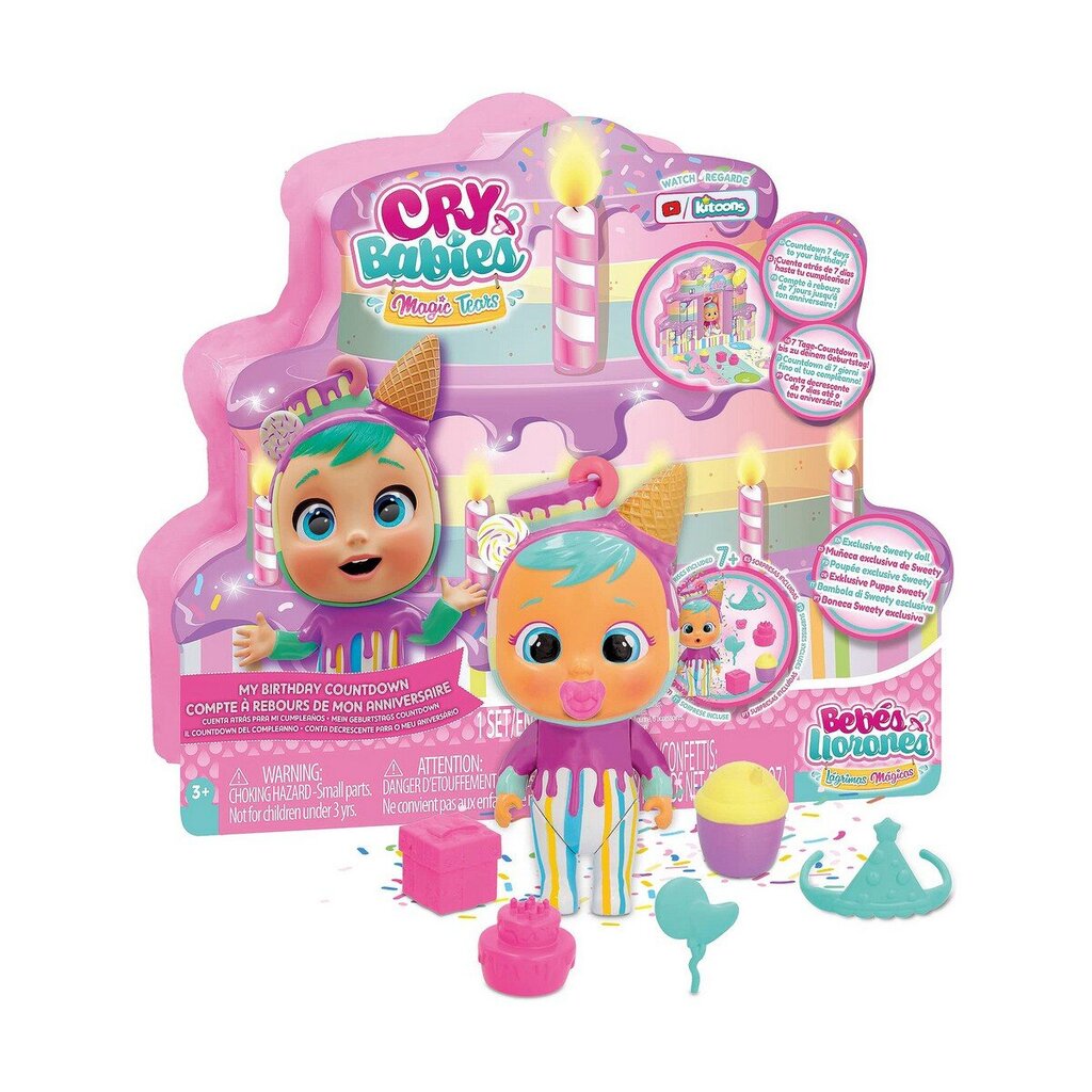 Lėlė - kūdikis Cry Babies My Birthday Countdown kaina ir informacija | Žaislai mergaitėms | pigu.lt