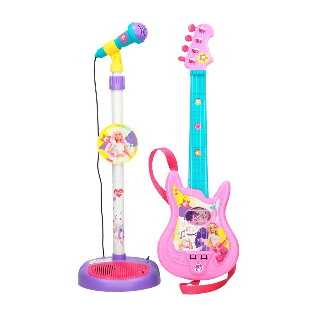 Muzikinis žaislas Barbie mikrofonas ir gitara, 3+ m kaina ir informacija | Žaislai mergaitėms | pigu.lt