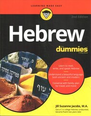 Hebrew For Dummies 2nd Edition цена и информация | Пособия по изучению иностранных языков | pigu.lt
