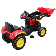 Traktorius su pedalais NSR, raudona kaina ir informacija | Žaislai berniukams | pigu.lt