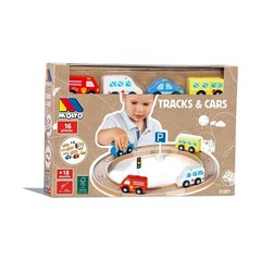 Набор машинок Moltó Tracks and Cars 16 Предметы цена и информация | Игрушки для мальчиков | pigu.lt