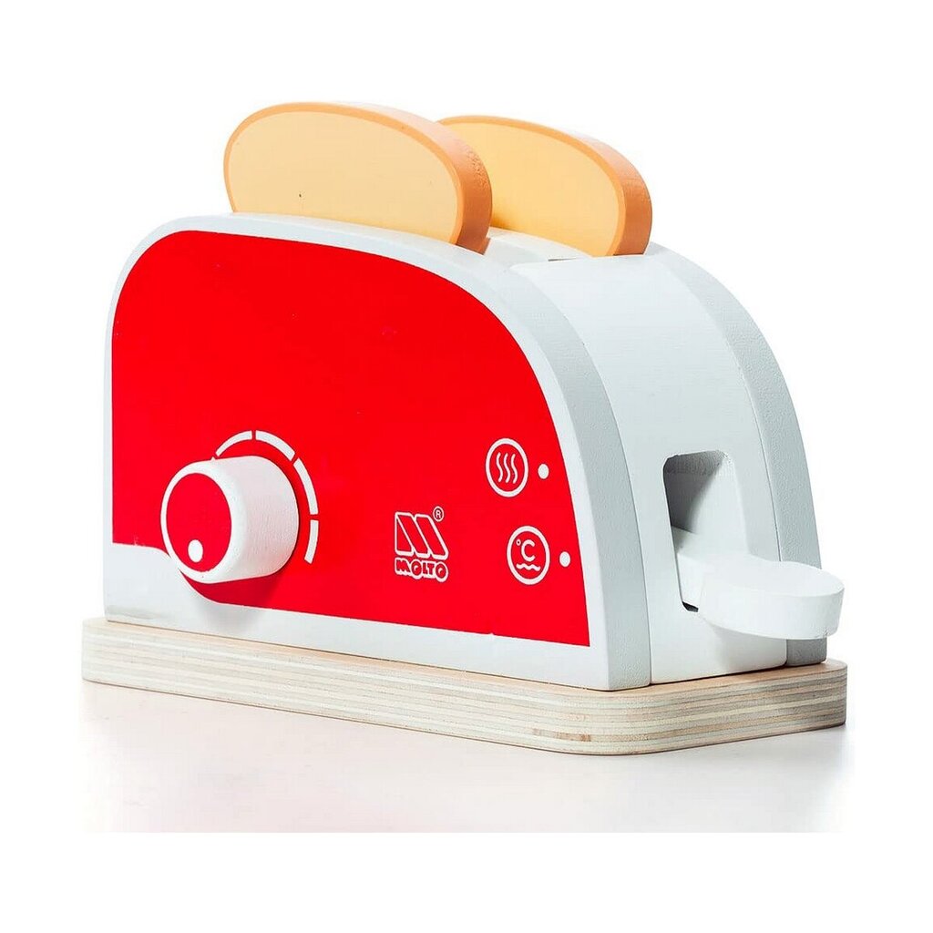 Skrudintuvas Moltó Toaster Set, raudonas kaina ir informacija | Žaislai mergaitėms | pigu.lt