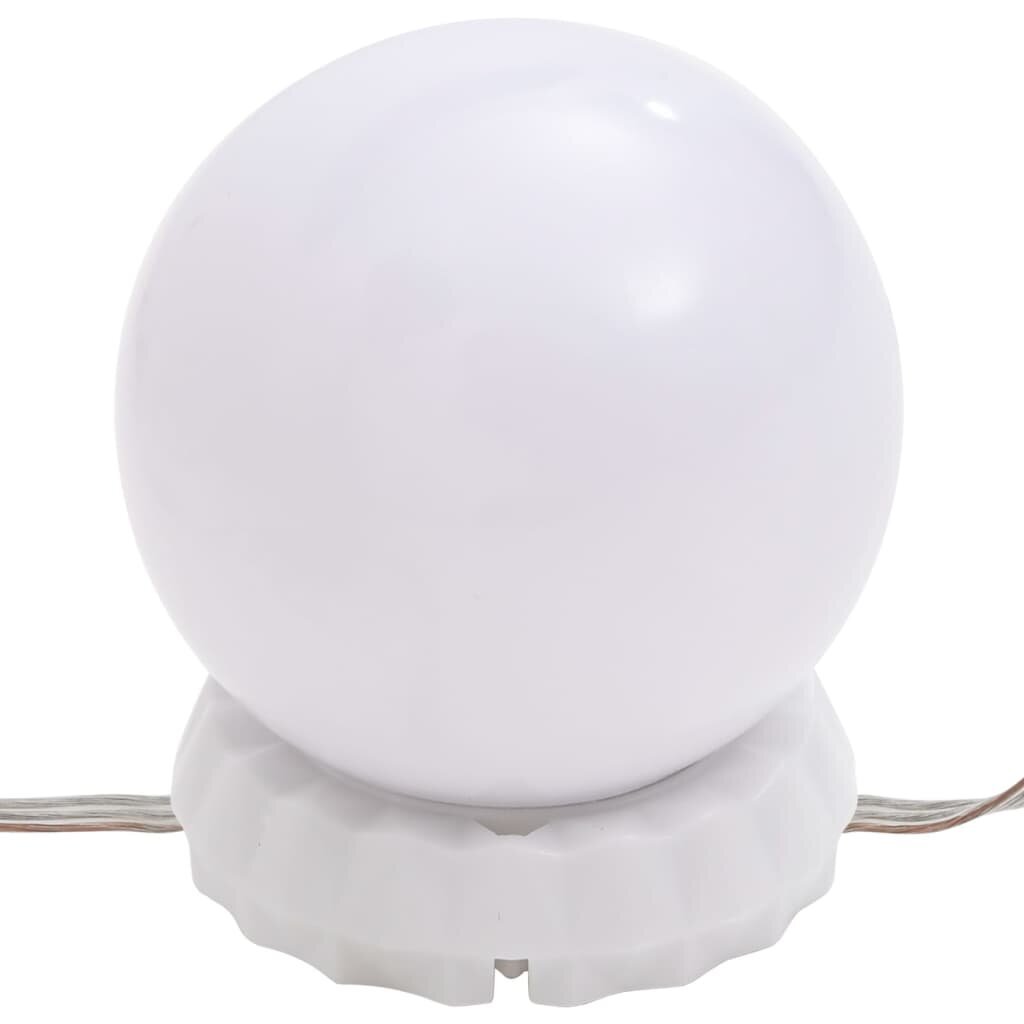 Veidrodinė spintelė su led, balta, 60x31,5x62cm, blizgi kaina ir informacija | Vonios spintelės | pigu.lt