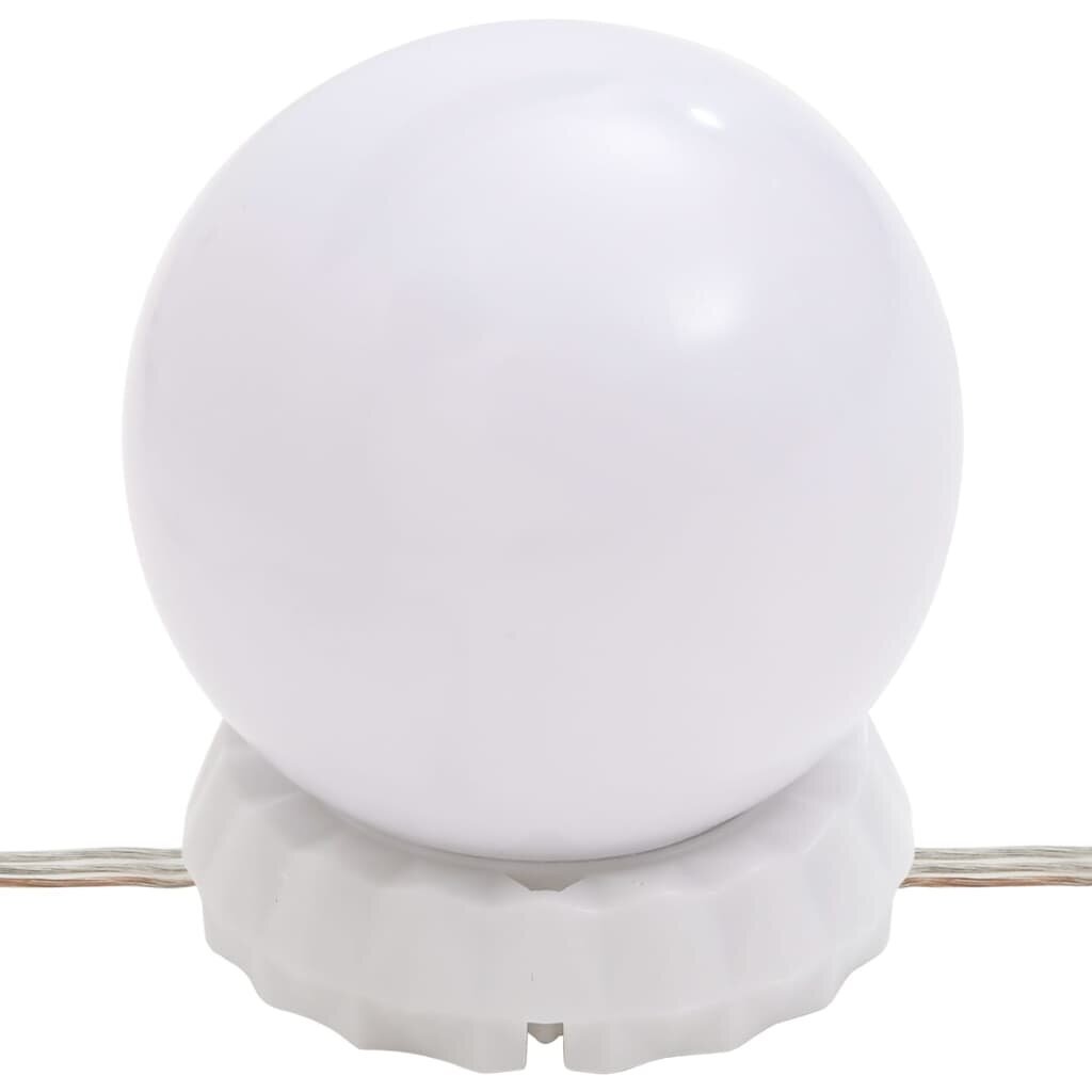 Veidrodinė spintelė su led, balta, 90x31,5x62cm, blizgi kaina ir informacija | Vonios spintelės | pigu.lt
