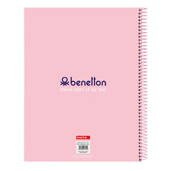 Užrašų knygelė Benetton Vichy Rožinė, A4 formato kaina ir informacija | Sąsiuviniai ir popieriaus prekės | pigu.lt